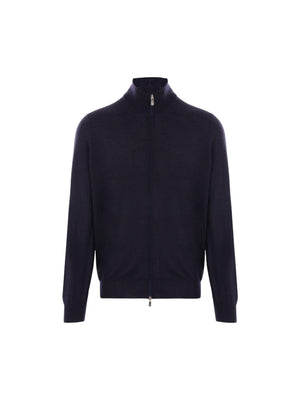 Wool and Cashmere Full-zip Cardigan-BRUNELLO CUCINELLI-JOHN JULIA