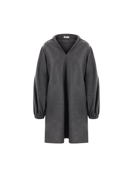 Wool Cashmere Shirt Dress-BRUNELLO CUCINELLI-JOHN JULIA