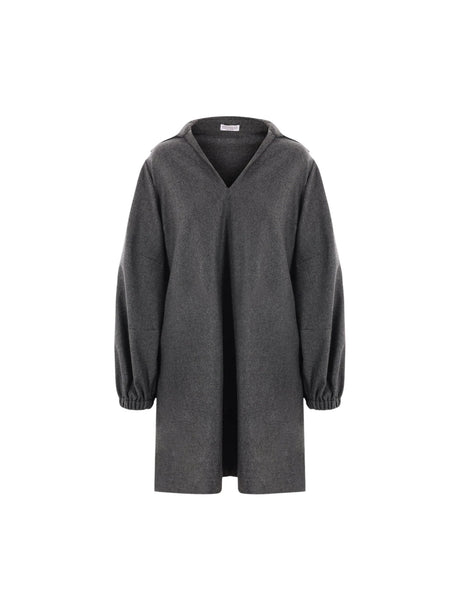 Wool Cashmere Shirt Dress-BRUNELLO CUCINELLI-JOHN JULIA