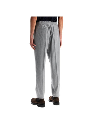 Wool Flannel Leisure Fit Pants In