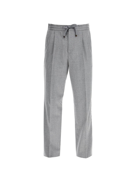 Wool Flannel Leisure Fit Pants In