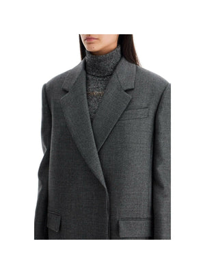 Virgin Wool Long Overcoat.