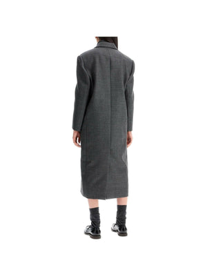 Virgin Wool Long Overcoat.