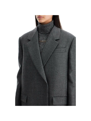 Virgin Wool Long Overcoat.