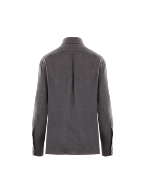 Wool Organza Shirt-BRUNELLO CUCINELLI-JOHN JULIA