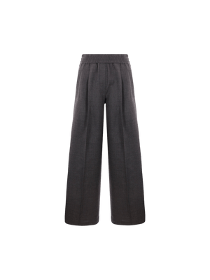 Wool Organza Track Trousers-BRUNELLO CUCINELLI-JOHN JULIA