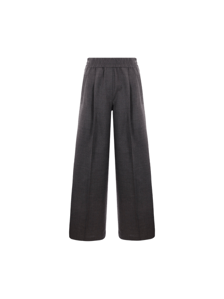 Wool Organza Track Trousers-BRUNELLO CUCINELLI-JOHN JULIA