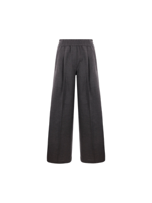 Wool Organza Track Trousers-BRUNELLO CUCINELLI-JOHN JULIA