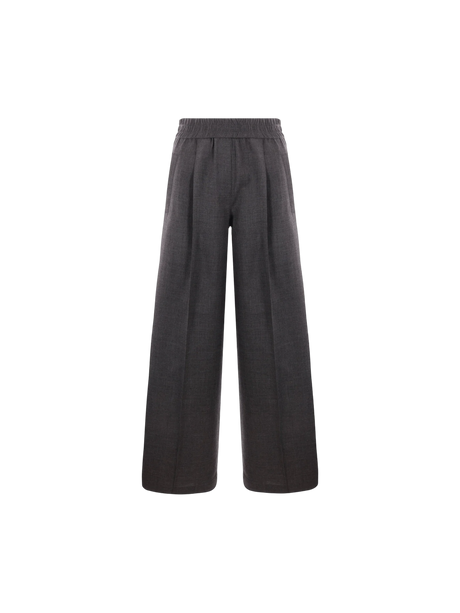 Wool Organza Track Trousers-BRUNELLO CUCINELLI-JOHN JULIA