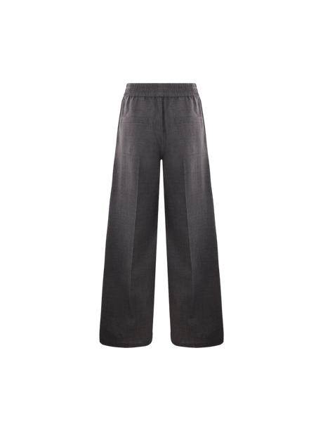 Wool Organza Track Trousers-BRUNELLO CUCINELLI-JOHN JULIA