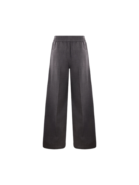 Wool Organza Track Trousers-BRUNELLO CUCINELLI-JOHN JULIA