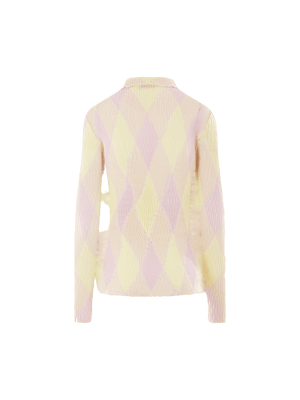 Argyle Cotton and Silk Sweater-BURBERRY-JOHN JULIA