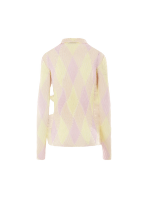 Argyle Cotton and Silk Sweater-BURBERRY-JOHN JULIA