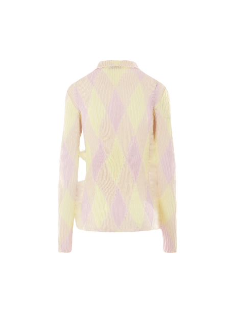 Argyle Cotton and Silk Sweater-BURBERRY-JOHN JULIA