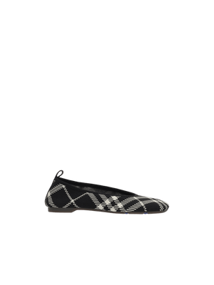 Baby Check Knit Ballerinas-BURBERRY-JOHN JULIA