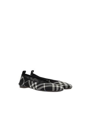 Baby Check Knit Ballerinas-BURBERRY-JOHN JULIA