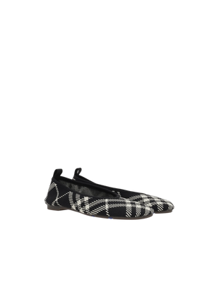 Baby Check Knit Ballerinas-BURBERRY-JOHN JULIA