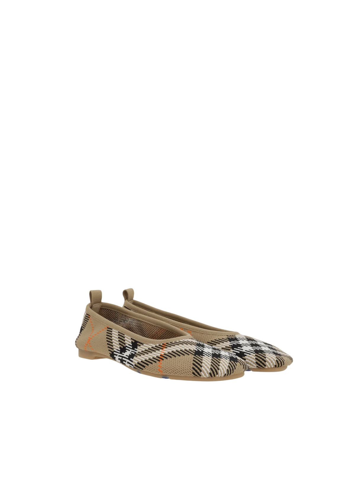 Baby Check Knit Ballerinas-BURBERRY-JOHN JULIA