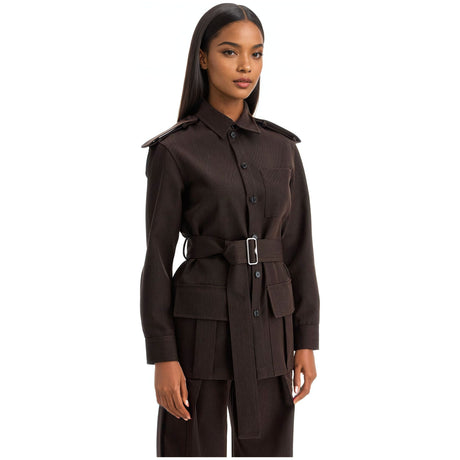 BURBERRY-Belted Wool Trench Jacket -JOHN JULIA.