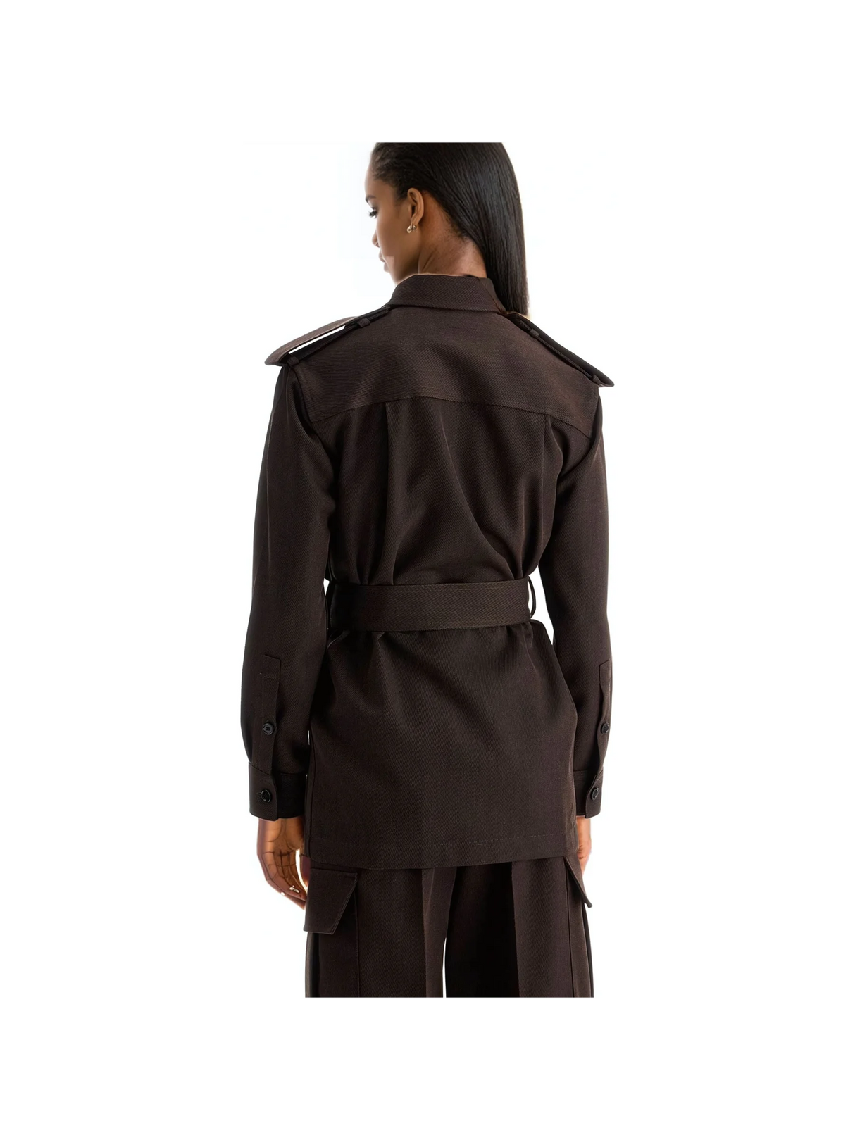 BURBERRY-Belted Wool Trench Jacket -JOHN JULIA.