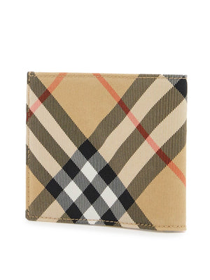 BURBERRY-Bi-fold Check Wallet With EKD-JOHN JULIA