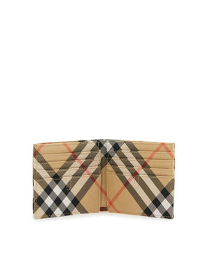 BURBERRY-Bi-fold Check Wallet With EKD-JOHN JULIA