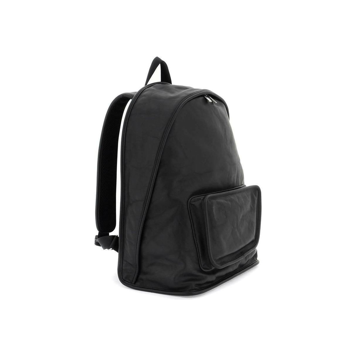 Black Large Shield Crinkled Calfskin Backpack BURBERRY JOHN JULIA.