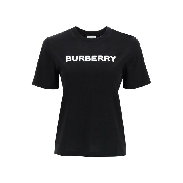 Black Margot Organic Cotton Logo Print T-Shirt BURBERRY JOHN JULIA.