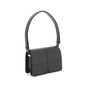 Black Snip Leather Shoulder Bag BURBERRY JOHN JULIA.