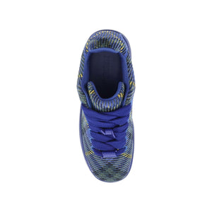 Bright Navy Check Knit Box Sneakers BURBERRY JOHN JULIA.