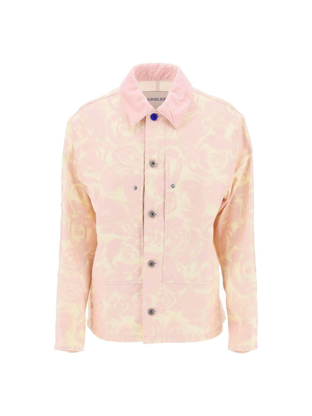 Canvas Workwear Jacket With Rose Print BURBERRY JOHN JULIA.