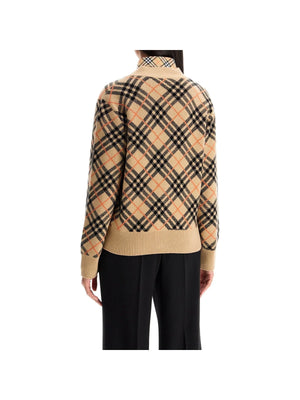 Check Boxy Cashmere Cardigan-Burberry-JOHN JULIA