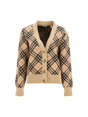 Check Boxy Cashmere Cardigan-Burberry-JOHN JULIA