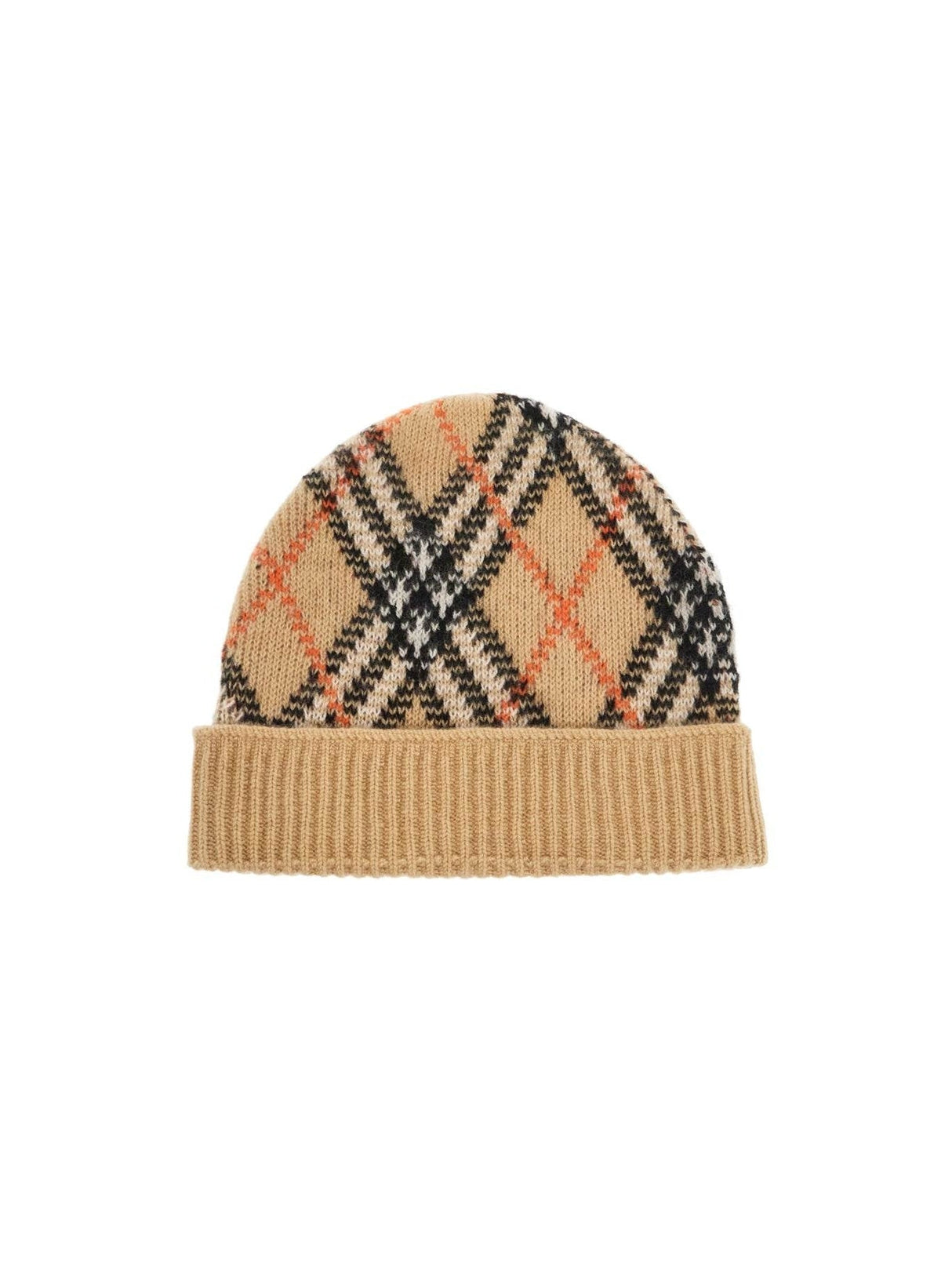 Ered

cashmere Checkered Beanie