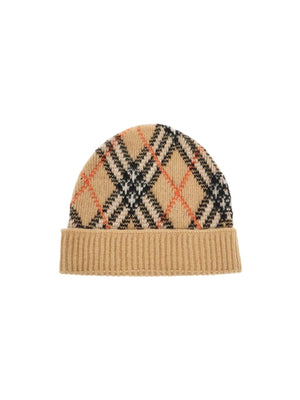 Ered

cashmere Checkered Beanie