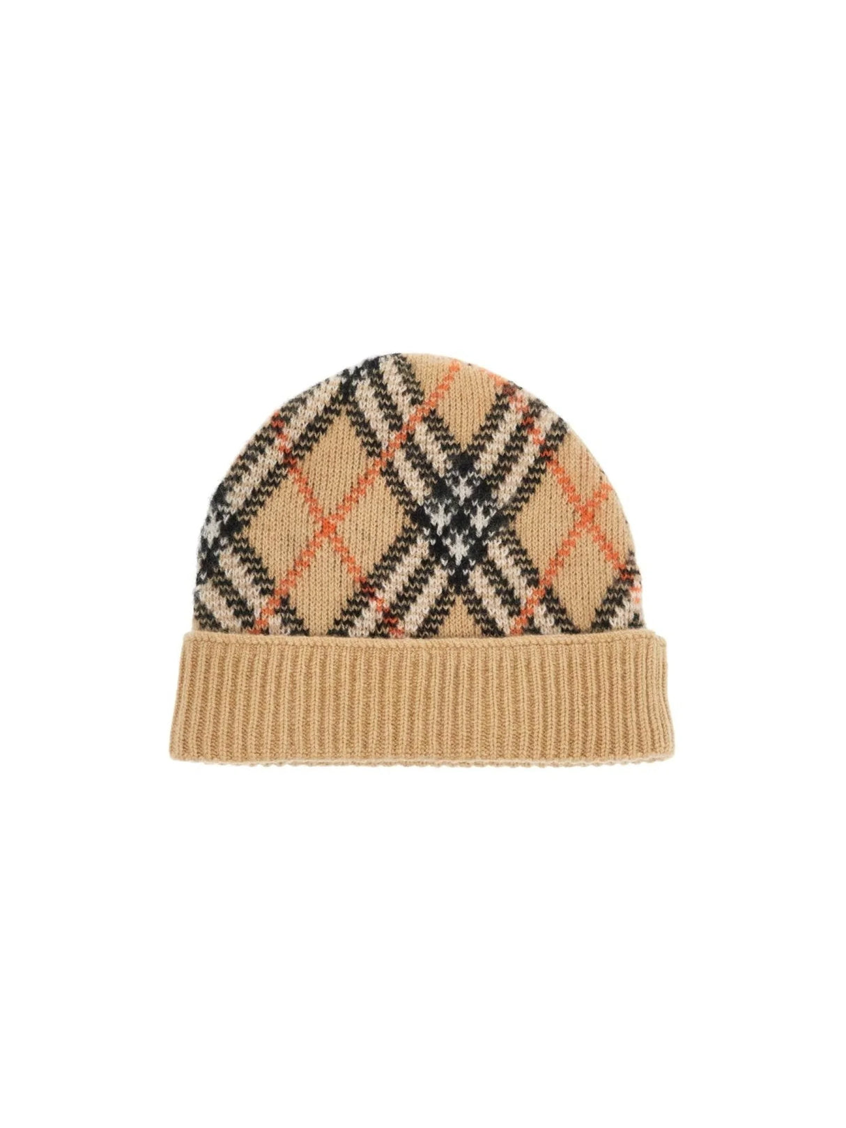 Ered

cashmere Checkered Beanie