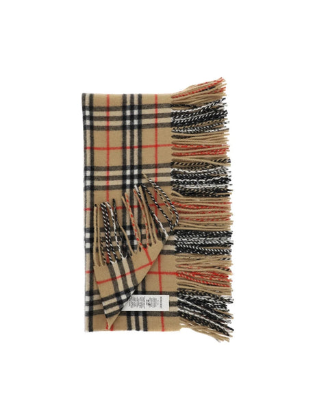 BURBERRY-Cashmere Checkered Scarf-JOHN JULIA