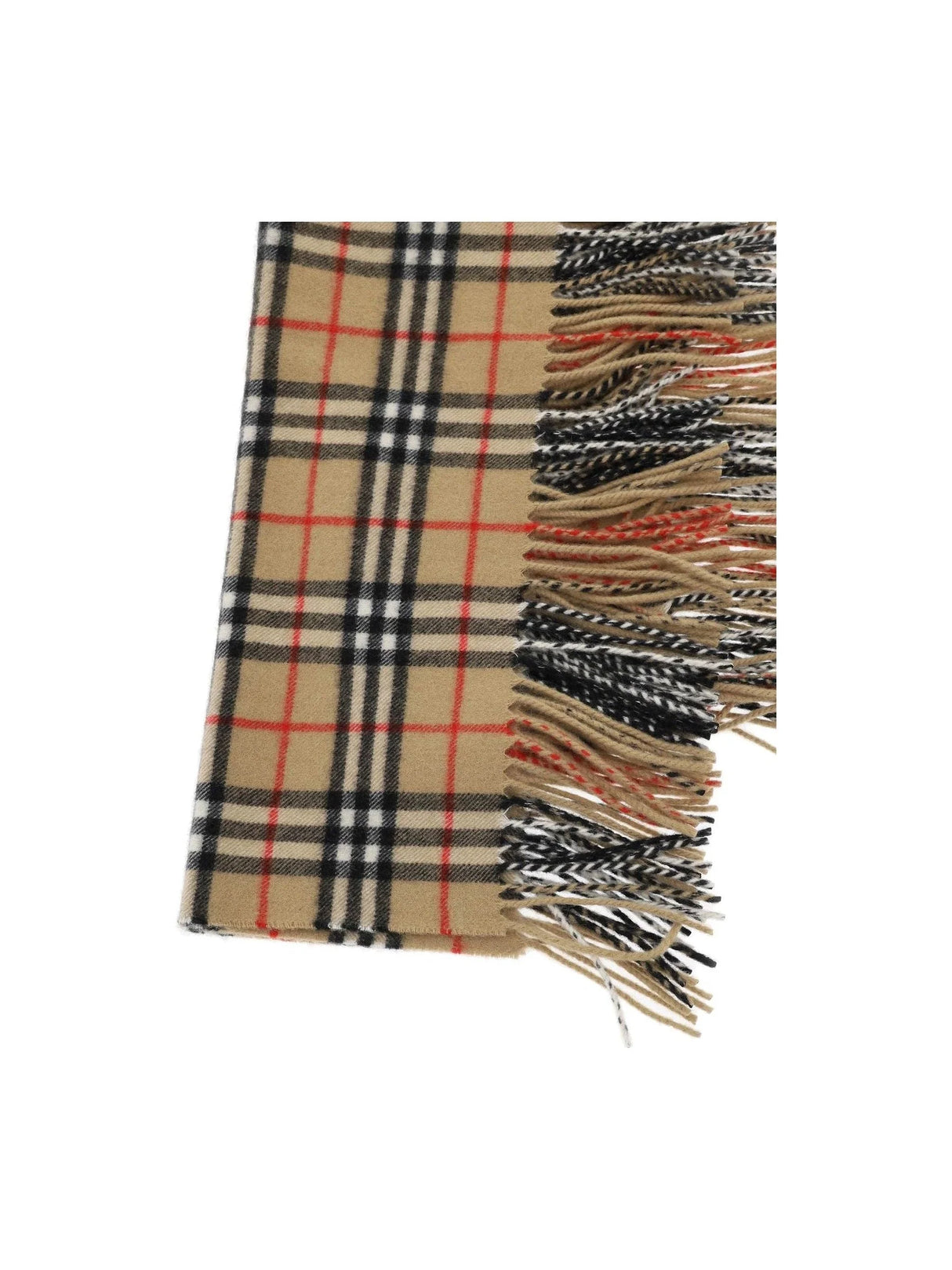 BURBERRY-Cashmere Checkered Scarf-JOHN JULIA