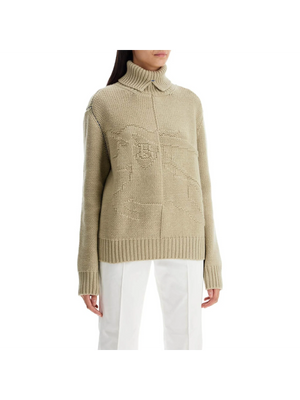 BURBERRY-Cashmere Sweater With Ekd Design -JOHN JULIA.