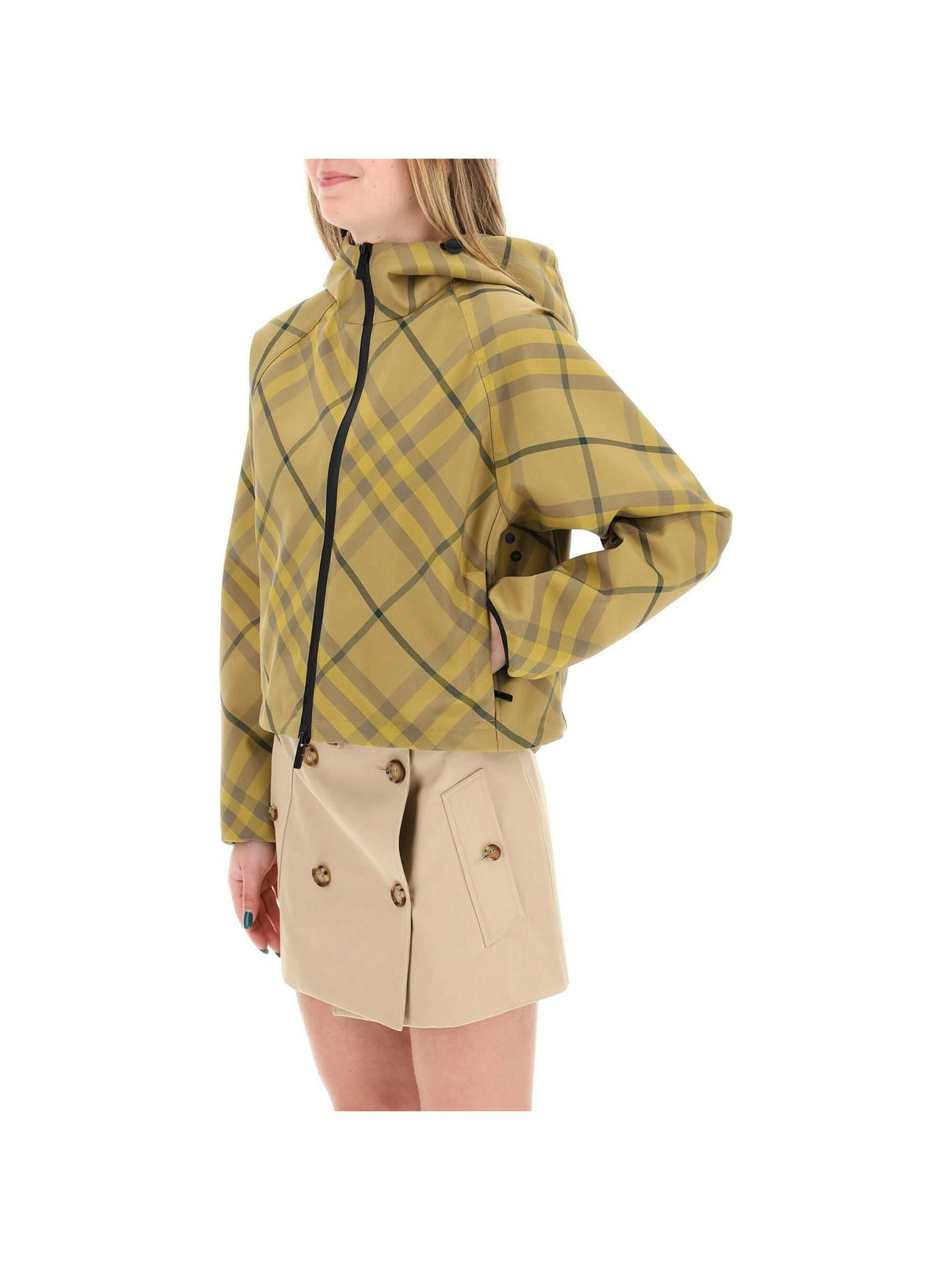 Cedar Cropped Check Lightweight Jacket BURBERRY JOHN JULIA.