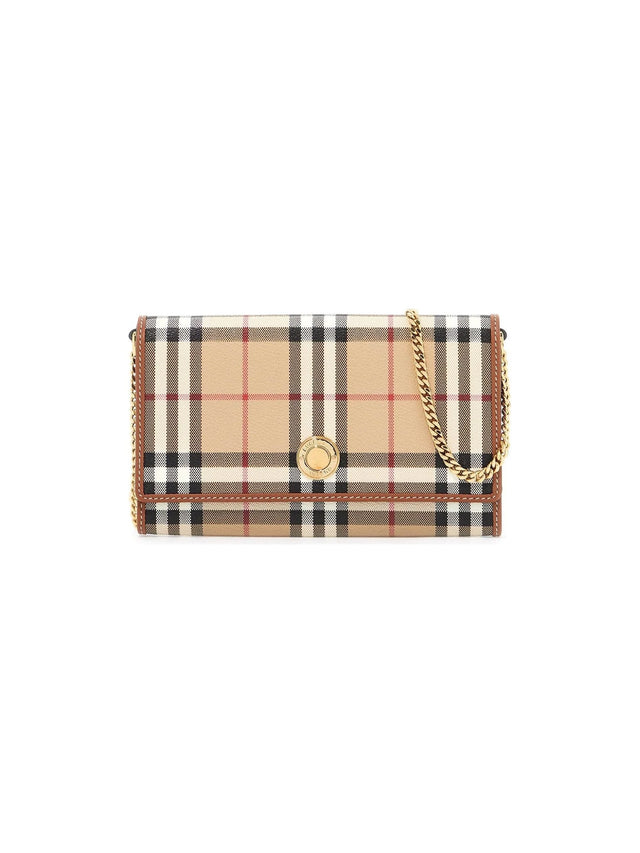 BURBERRY-Check Chain Strap Wallet -JOHN JULIA.