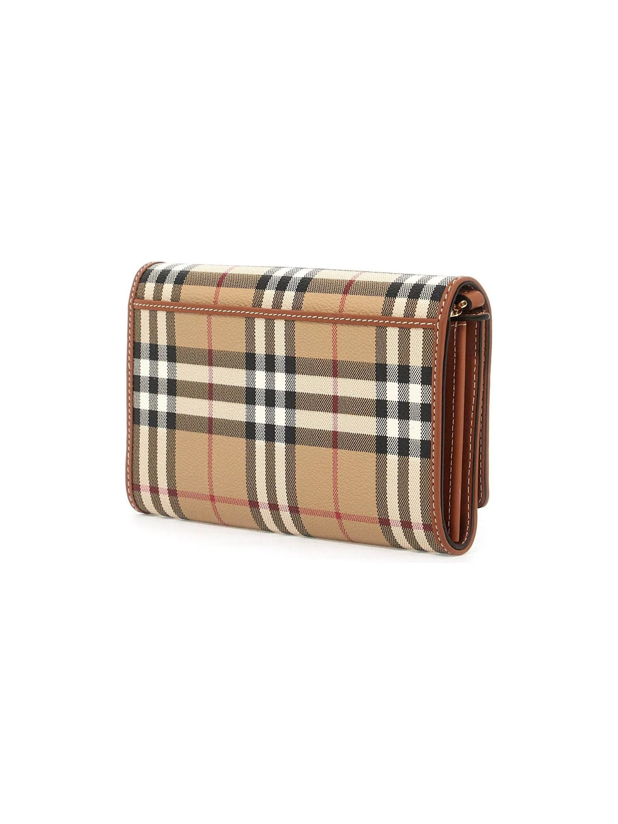 BURBERRY-Check Chain Strap Wallet -JOHN JULIA.