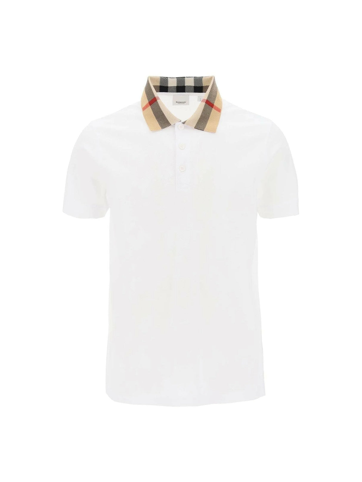 BURBERRY-Check Collar Cody Polo Shirt-JOHN JULIA