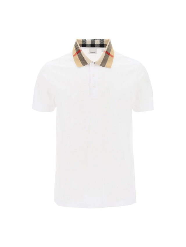 BURBERRY-Check Collar Cody Polo Shirt-JOHN JULIA