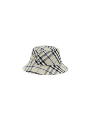 Check Cotton Blend Bucket Hat - Unisex > Unisex accessories > Scarves hats and gloves