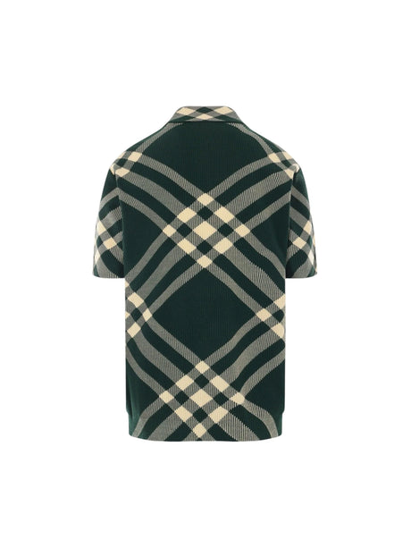 Check Knit Polo Shirt-BURBERRY-JOHN JULIA