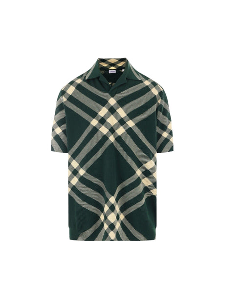 Check Knit Polo Shirt-BURBERRY-JOHN JULIA