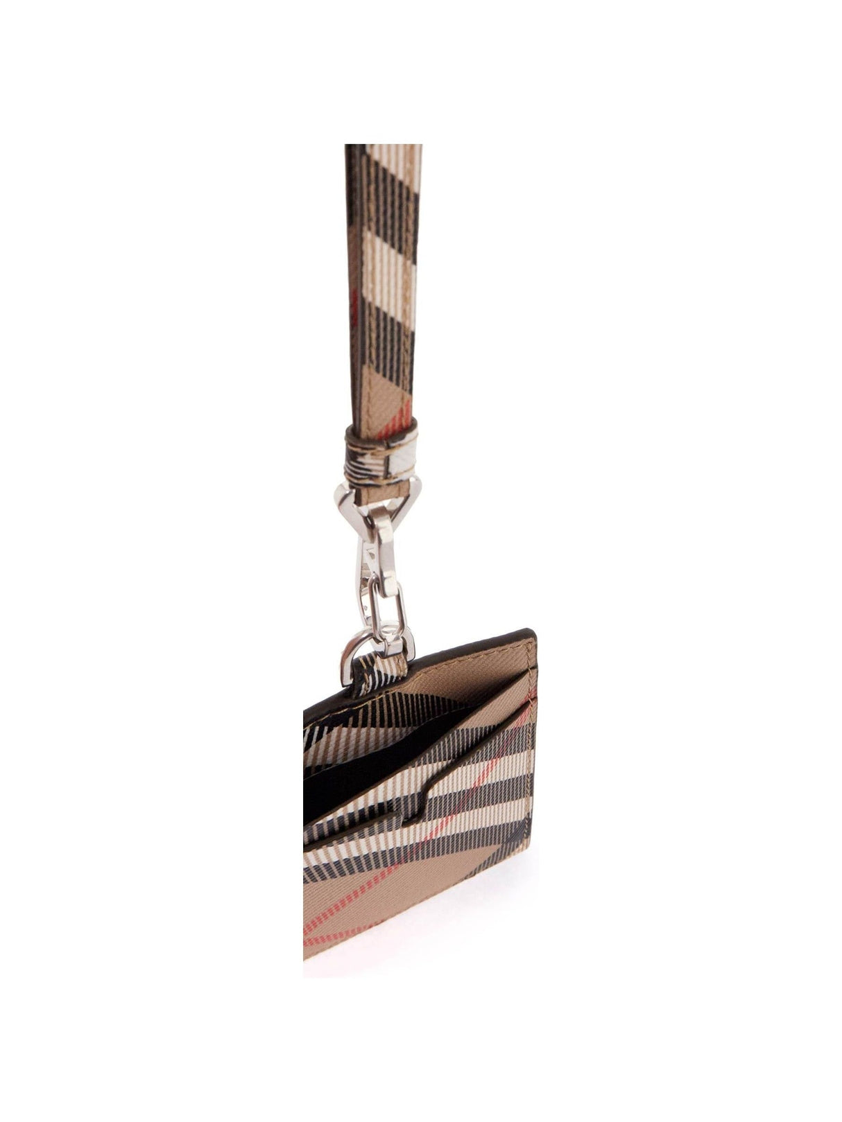 BURBERRY-Check Lanyard Card Case-JOHN JULIA