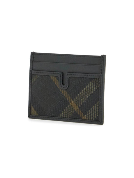 Check Leather Card Holder-Burberry-JOHN JULIA