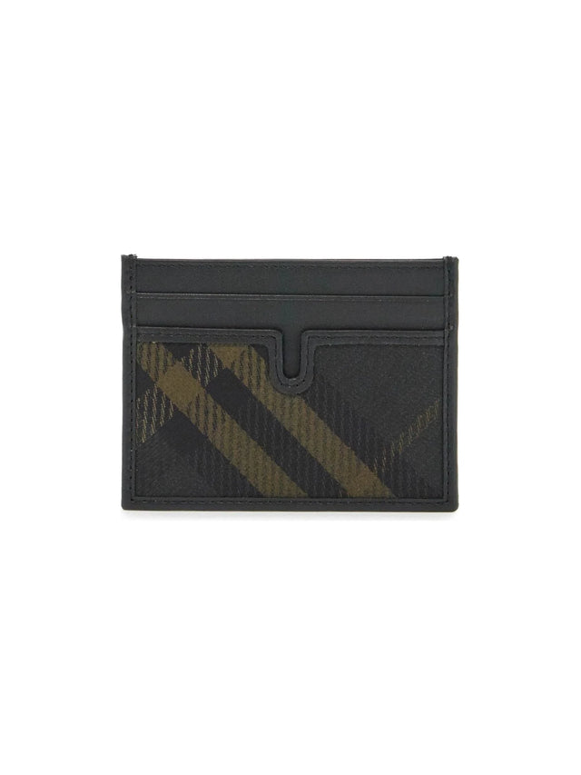 Check Leather Card Holder-Burberry-JOHN JULIA